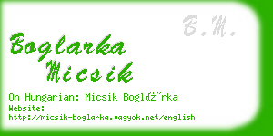boglarka micsik business card
